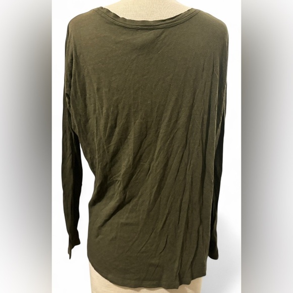 Pink Victoria Secret Olive Green Women's Long Sleeve Oversized Sleepwear Size S - Picture 2 of 3